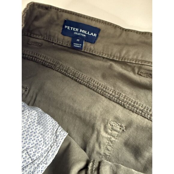Peter Millar Signature Five-Pocket Pant Men's Size 35 NEW Olive Green [jb] - Picture 6 of 7